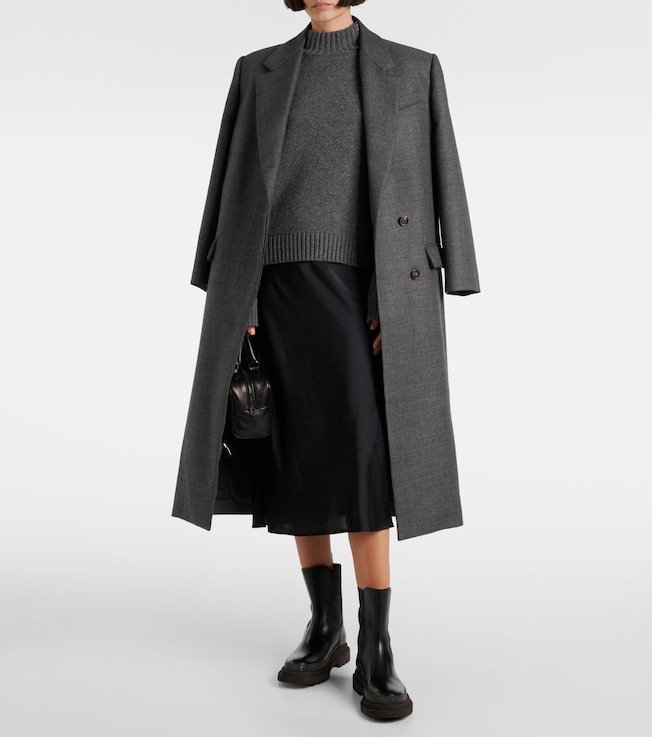 Brunello Cucinelli Satin midi skirt