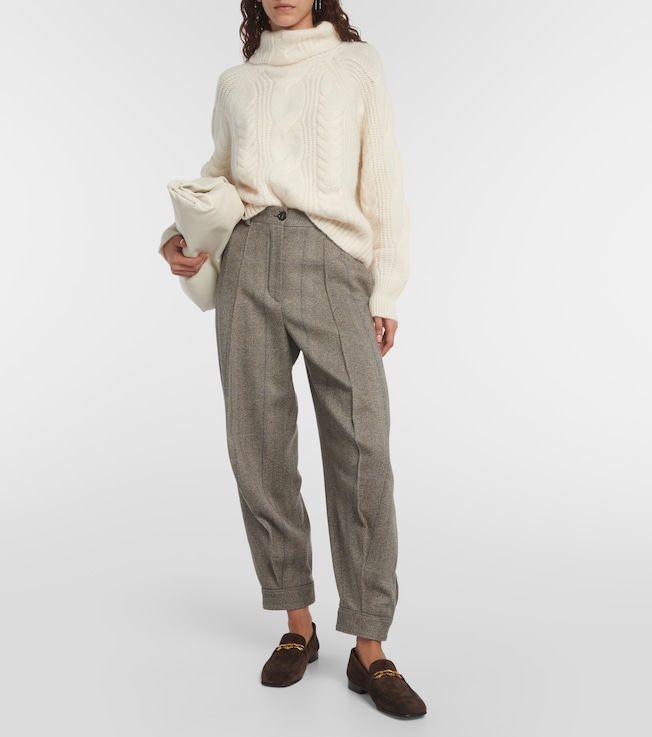 Jardin des Orangers Cable-knit cashmere turtleneck sweater