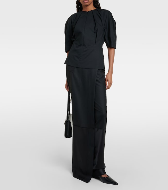 Proenza Schouler Georgia pleated cotton poplin top