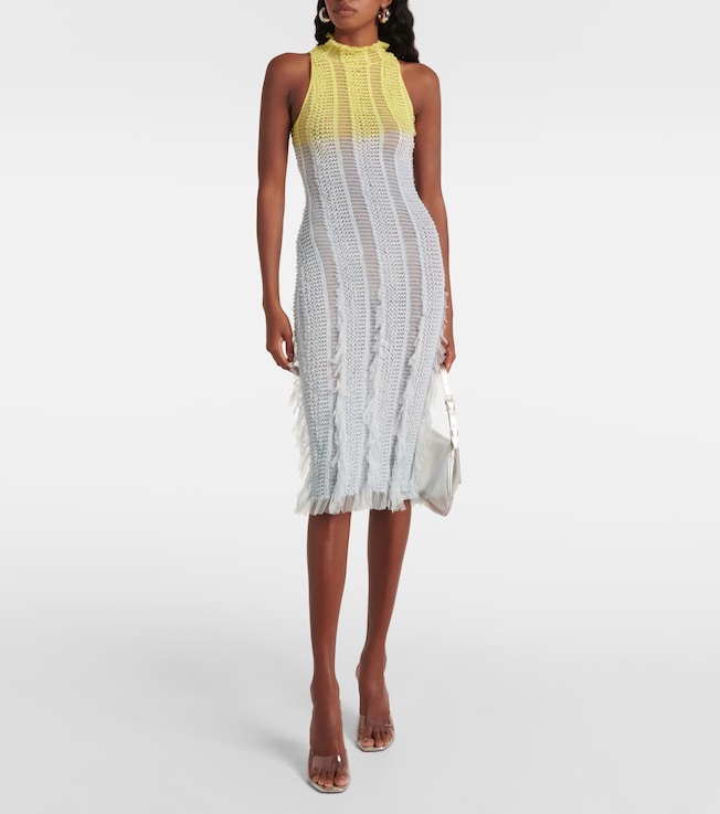 Roberta Einer Angel ombré knitted midi dress