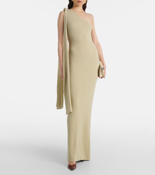 Aya Muse Dara one-shoulder draped maxi dress