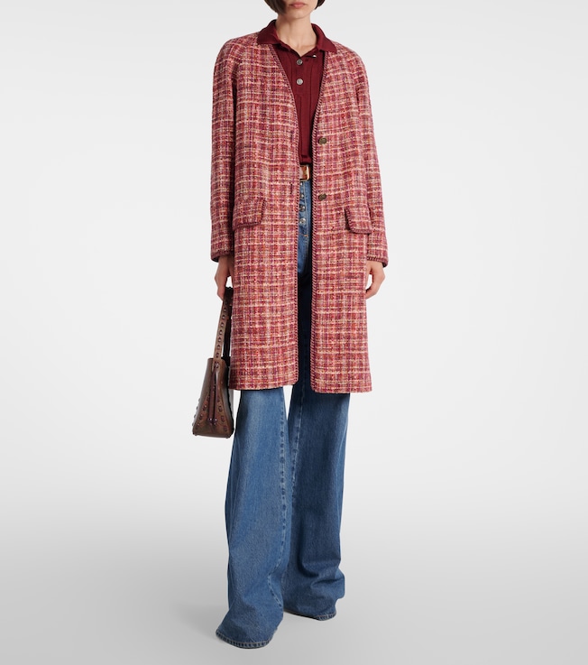 Etro Checked cotton and wool-blend coat