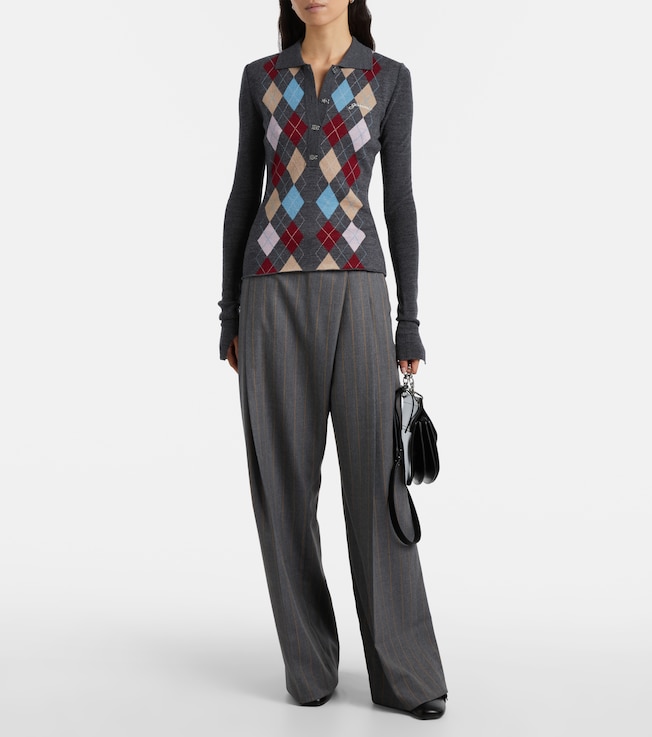 GANNI Pinstripe wide-leg pants