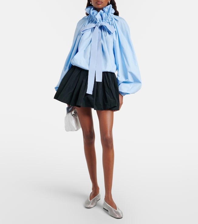 Patou Tie-neck cotton blouse