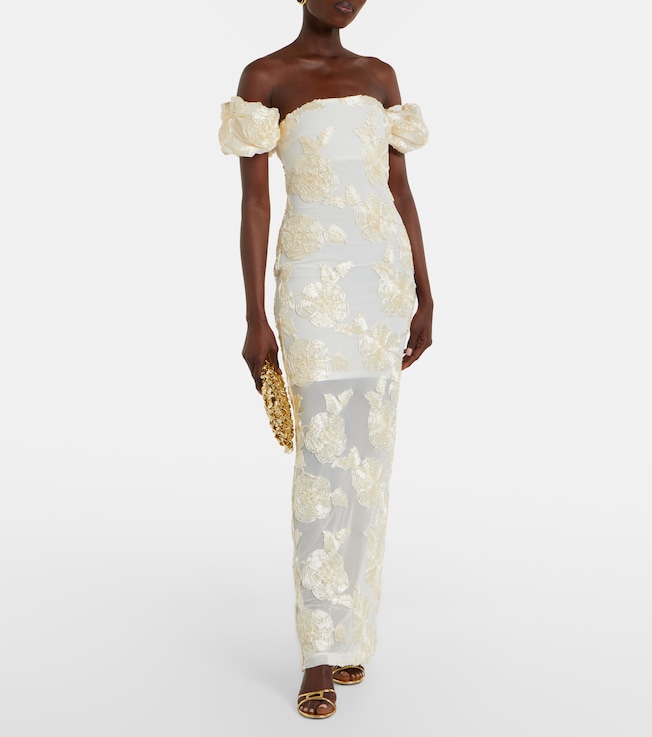 Rotate Embroidered bustier gown