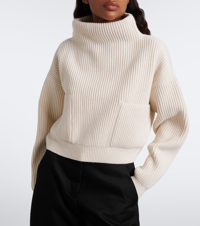 Alaïa Ribbed-knit wool and cashmere sweater