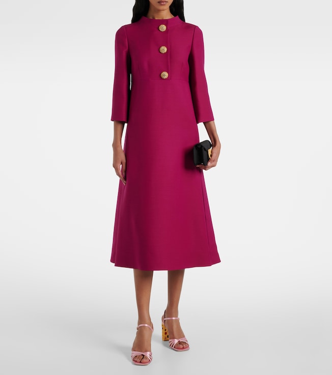 Valentino Embellished Crepe Couture midi dress