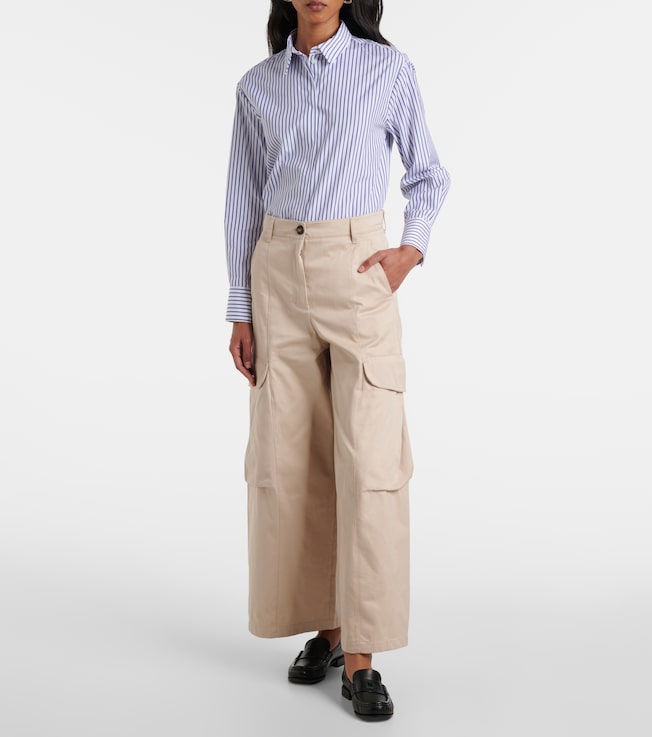 S Max Mara Cotton gabardine cargo pants