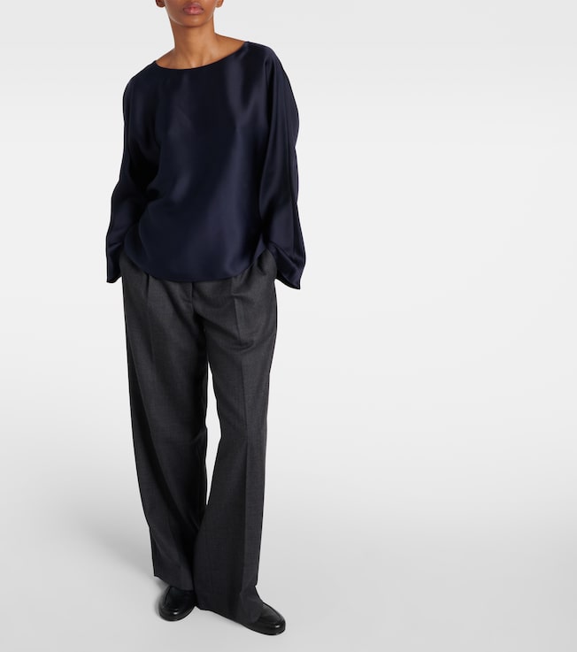 The Row Dylia silk satin blouse