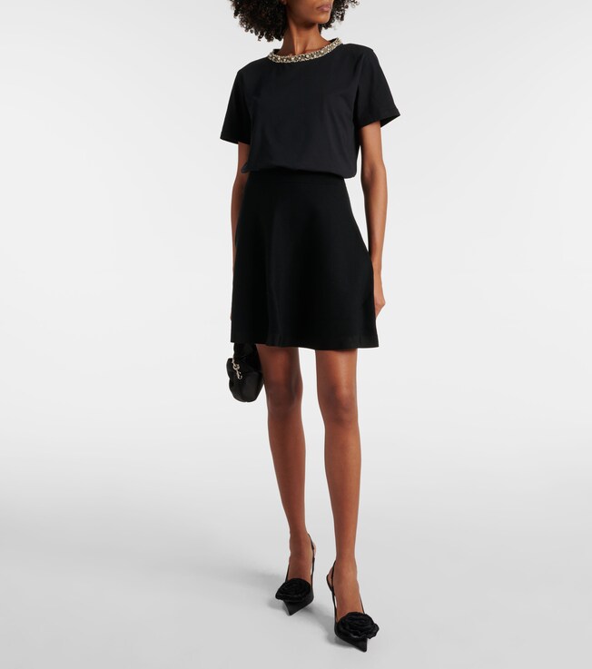 Nina Ricci Embellished cotton T-shirt