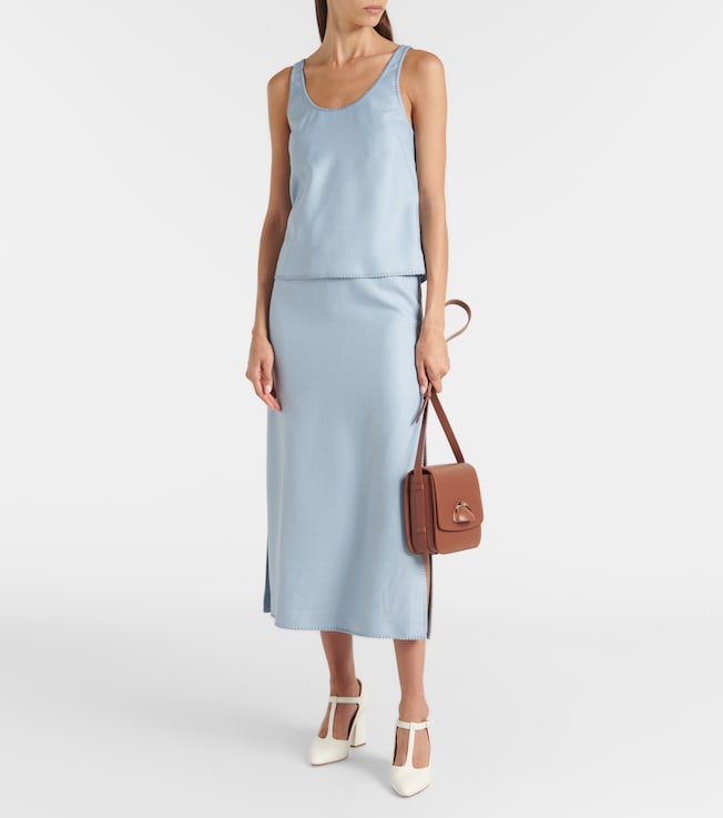 Gabriela Hearst Defina silk and wool midi skirt