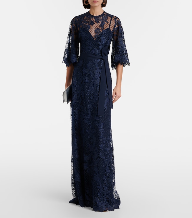 Elie Saab Embroidered lace and tulle gown