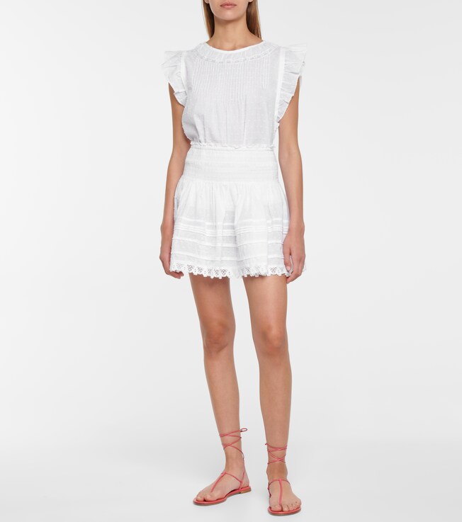 Poupette St Barth Galia cotton miniskirt