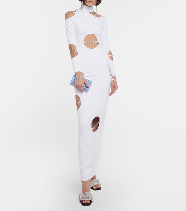 CHRISTOPHER KANE Embellished cutout maxi dress