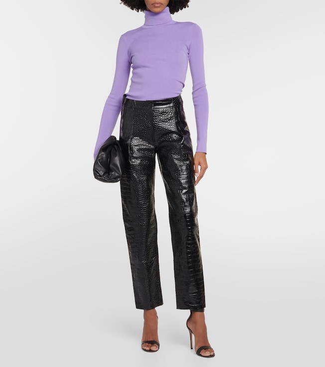 Victoria Beckham High-rise leather leggings