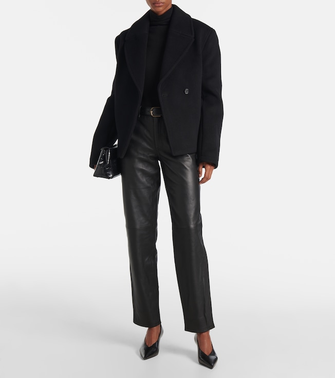 TOTEME Cropped wool-blend peacoat