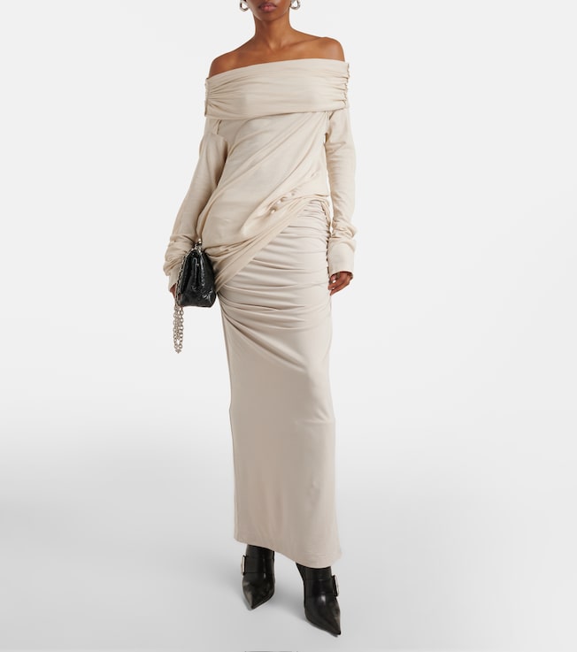 Entire Studios Bound off-shoulder cotton-blend top