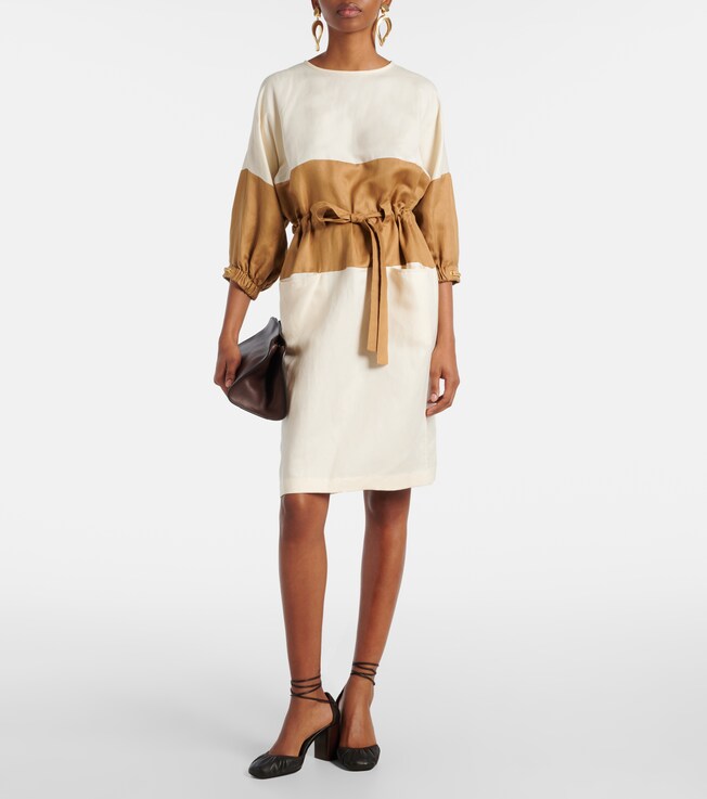 Max Mara Vasto linen and silk sweater dress