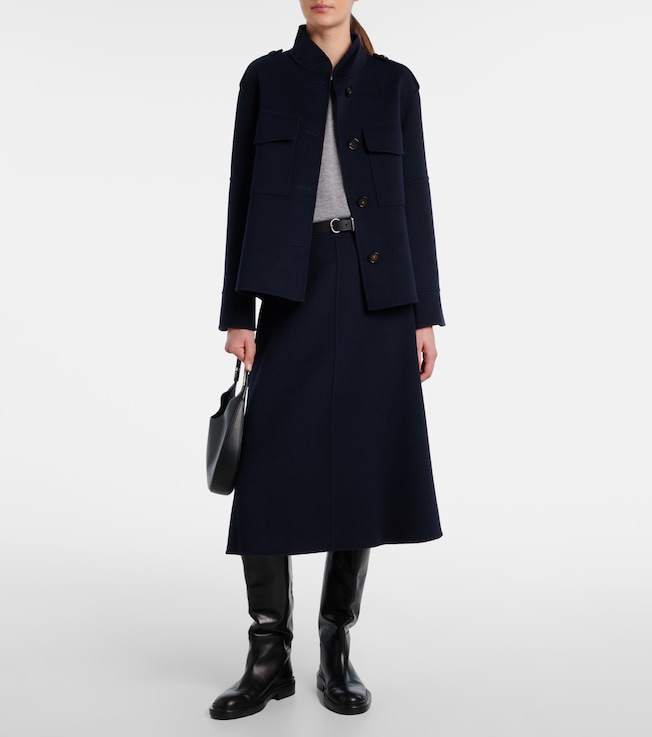 S Max Mara Gloria virgin wool midi skirt