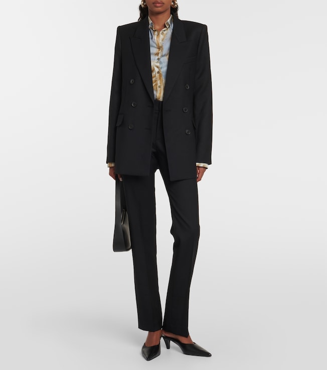 Nili Lotan Evan wool straight pants