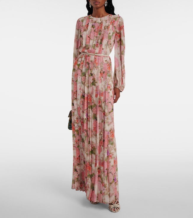 Max Mara Floral embellished maxi dress