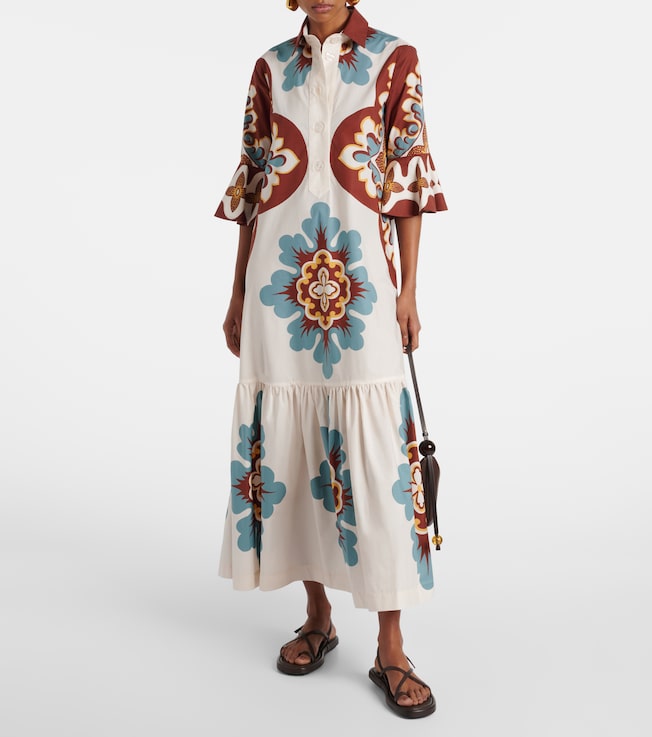 La DoubleJ Artemis printed cotton shirtdress