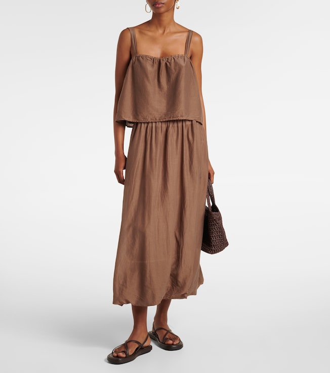 Velvet Ines cotton and silk voile maxi skirt
