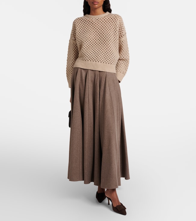 Max Mara Essen open-knit cashmere and silk sweater