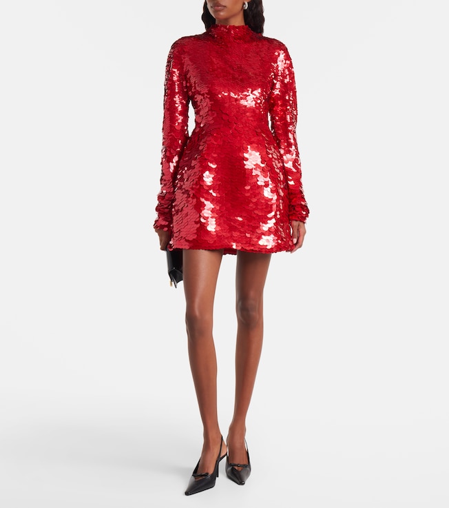 Sportmax Terfrite sequined jersey minidress 