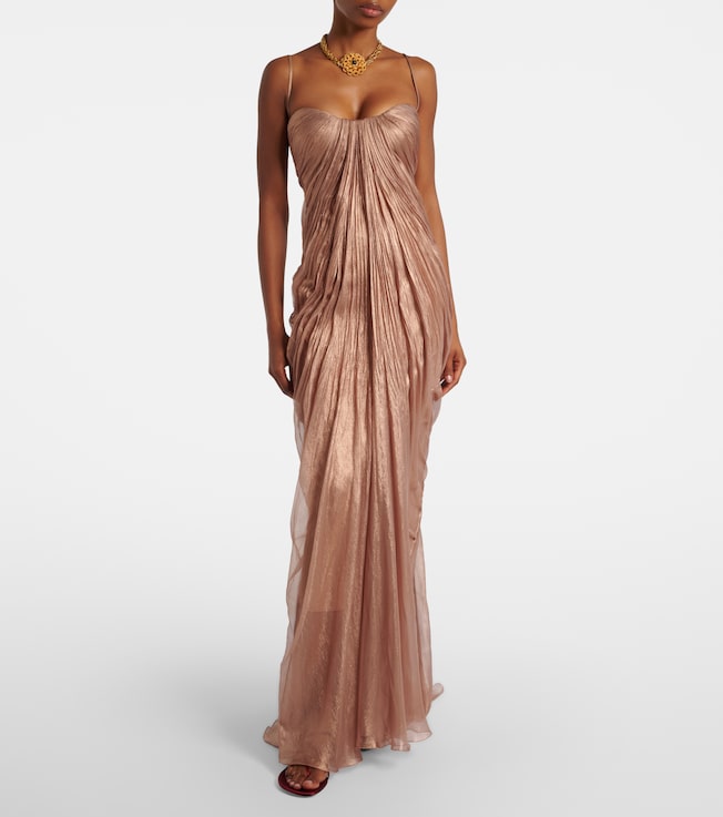 Maria Lucia Hohan Victoria gathered silk muslin gown