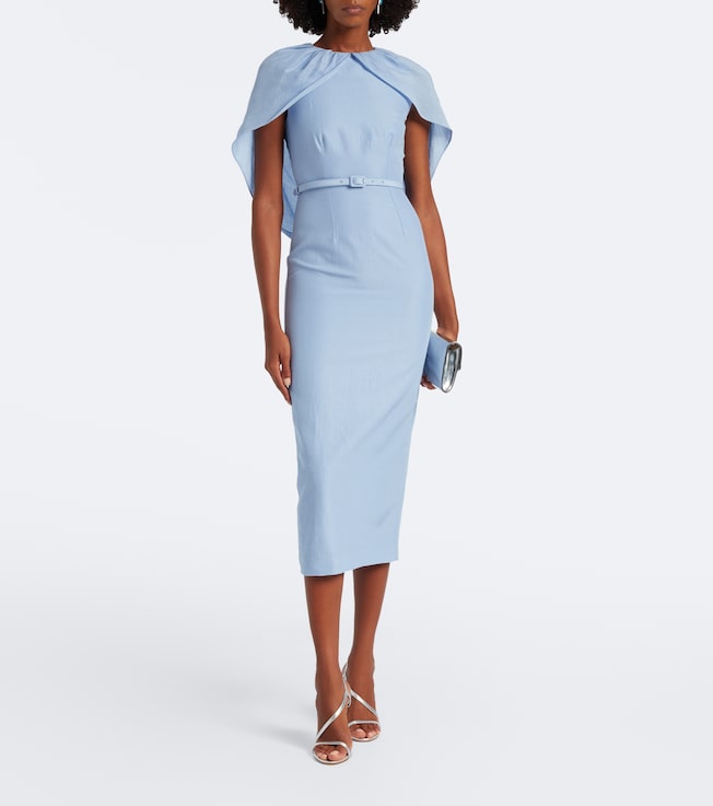 Roland Mouret Belted caped midi dress