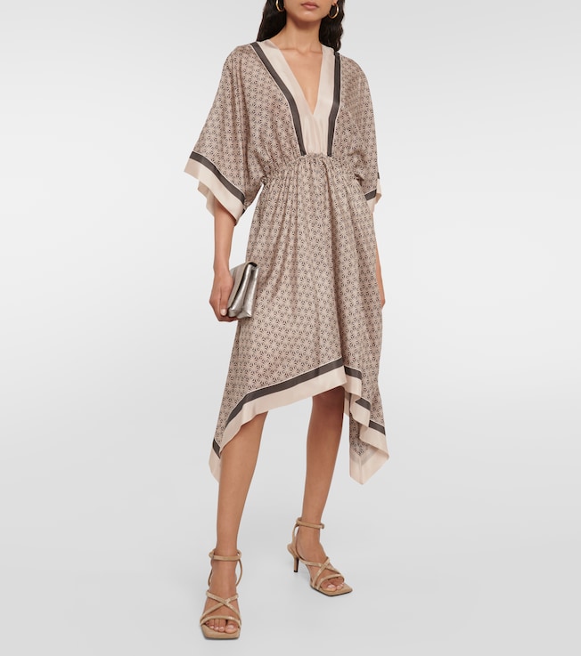 Brunello Cucinelli Printed silk kaftan