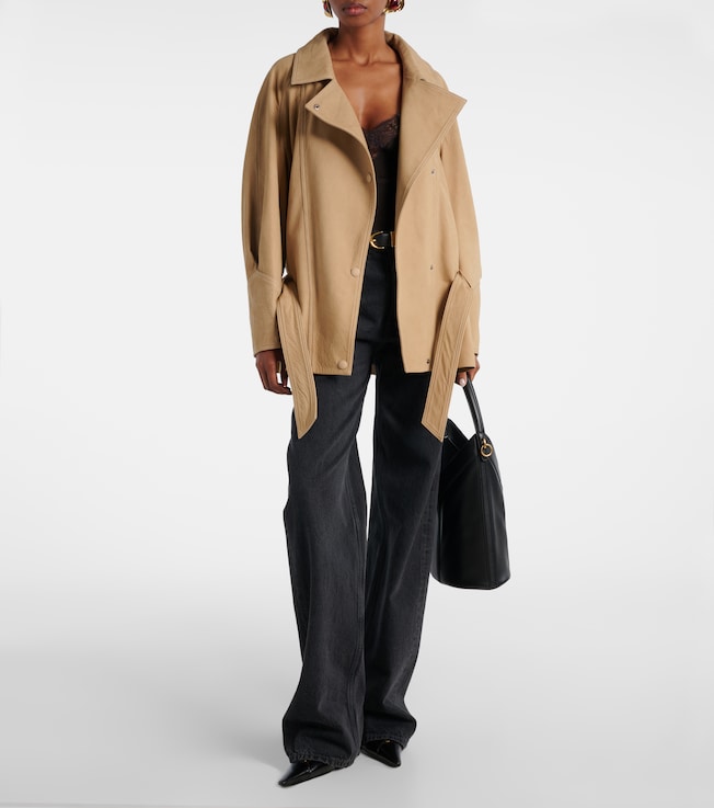 NOUR HAMMOUR Buffy leather jacket