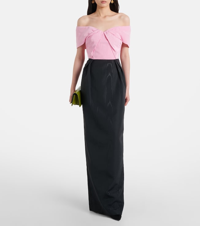 Rebecca Vallance Amaro off-shoulder taffeta gown