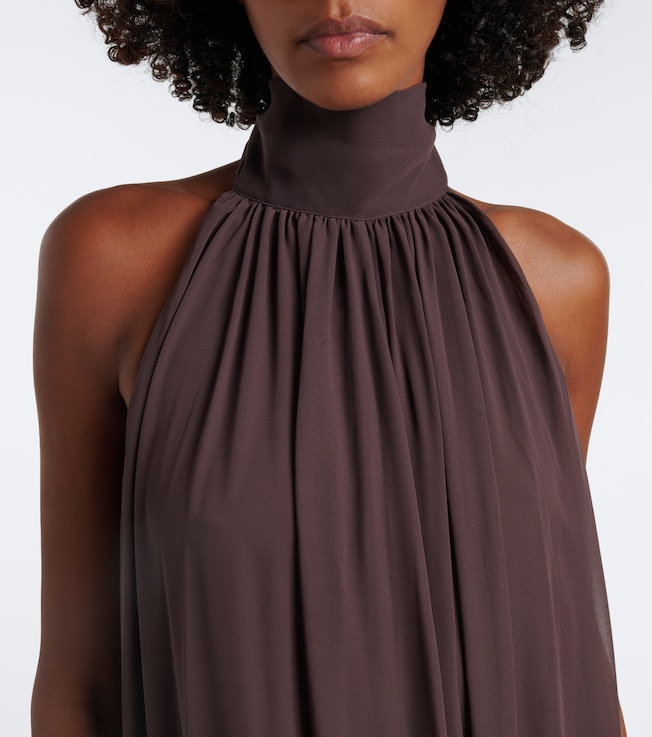 DE LA VALI De La Vali Adela halterneck chiffon maxi dress