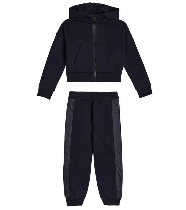 Logo cotton sweatshirt and sweatpants set | Moncler Enfant