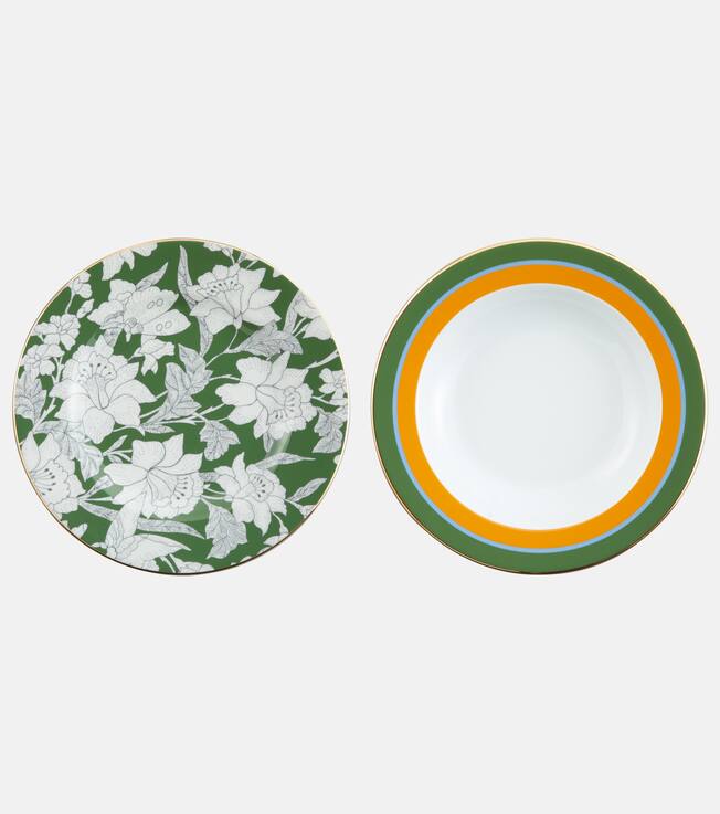 Roman Holiday Avorio soup and dinner plate set | La DoubleJ