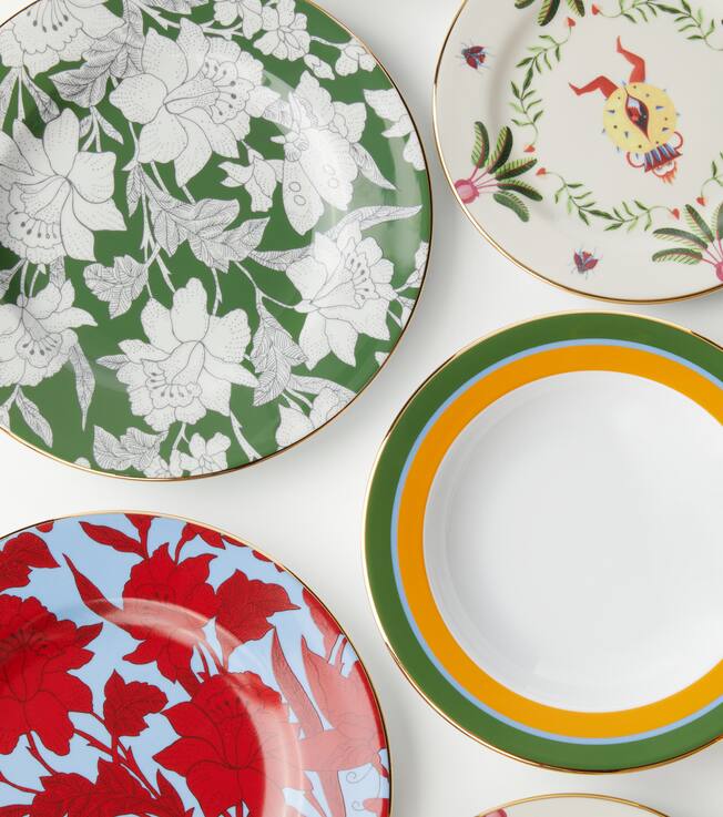Roman Holiday Avorio soup and dinner plate set | La DoubleJ