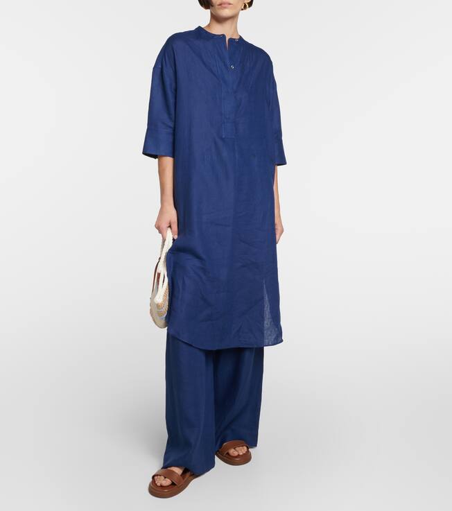 Lindsie linen midi dress | Loro Piana