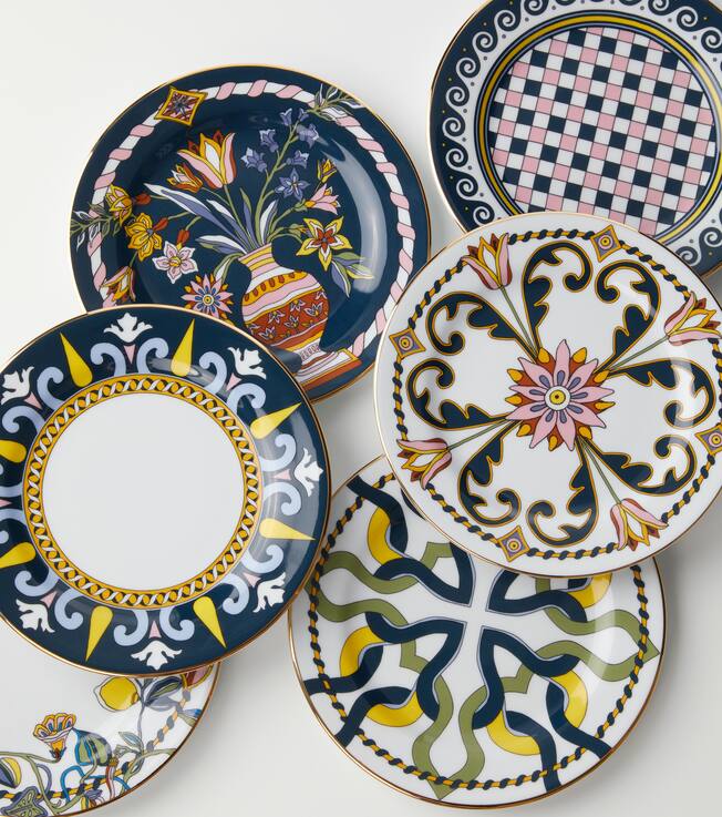 Vesuvio set of 6 dessert plates | La DoubleJ