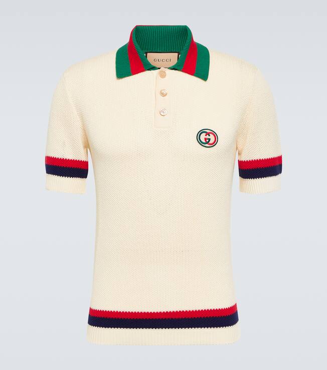 Web Stripe cotton polo sweater | Gucci