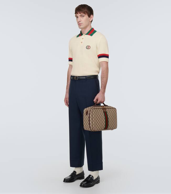 Web Stripe cotton polo sweater | Gucci