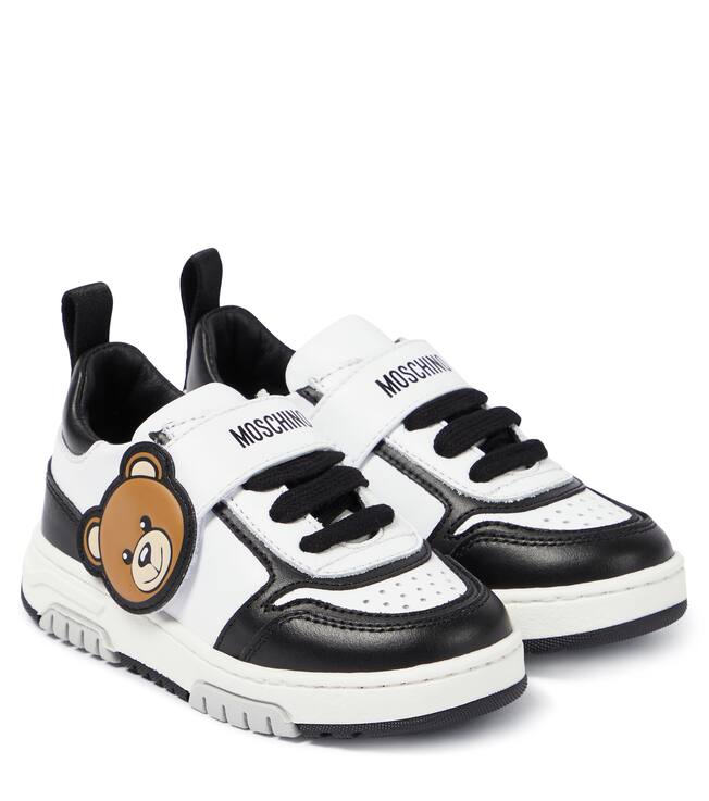 Logo leather sneakers | Moschino Kids