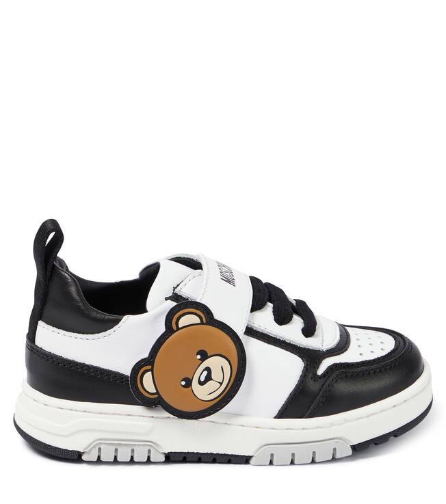 Logo leather sneakers | Moschino Kids