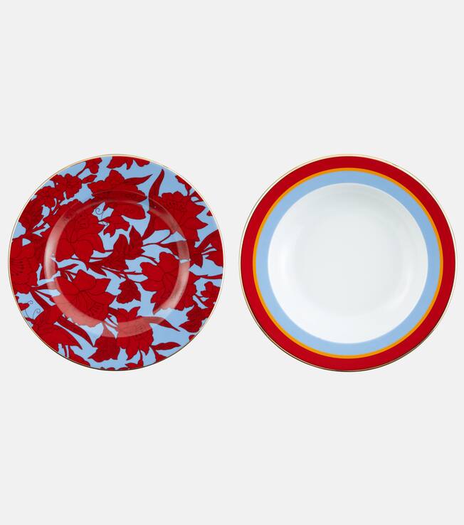 Roman Holiday Vino soup and dinner plate set | La DoubleJ