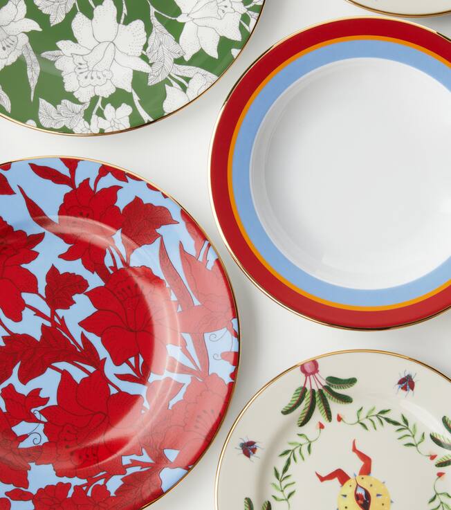 Roman Holiday Vino soup and dinner plate set | La DoubleJ