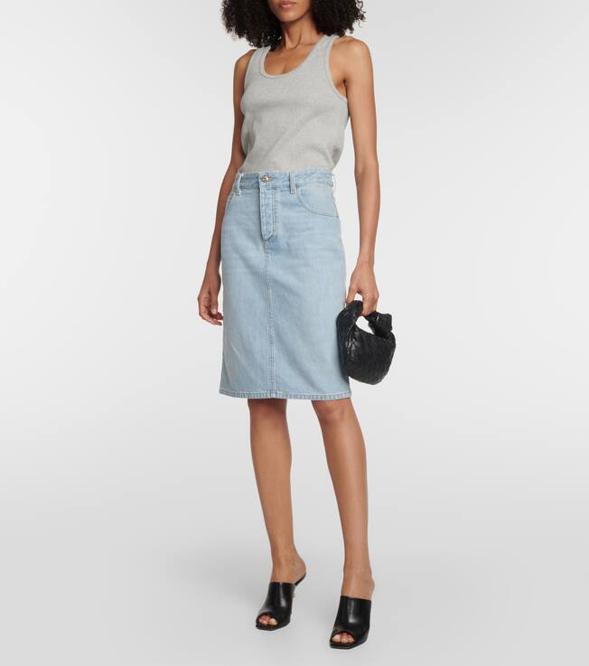 Denim midi skirt | Bottega Veneta