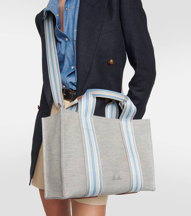 The Suitcase Stripe Small tote bag | Loro Piana