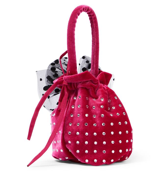 Borsa embellished velvet bucket bag | Monnalisa