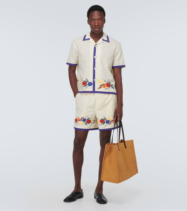 Fruit Bunch appliqué shorts | Bode